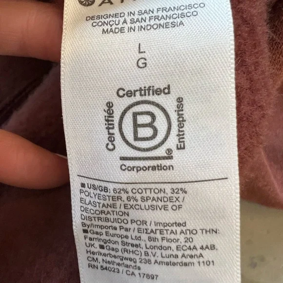 Athleta cropped sweatshirt jacket. Brown. Size L. - Picture 8 of 8